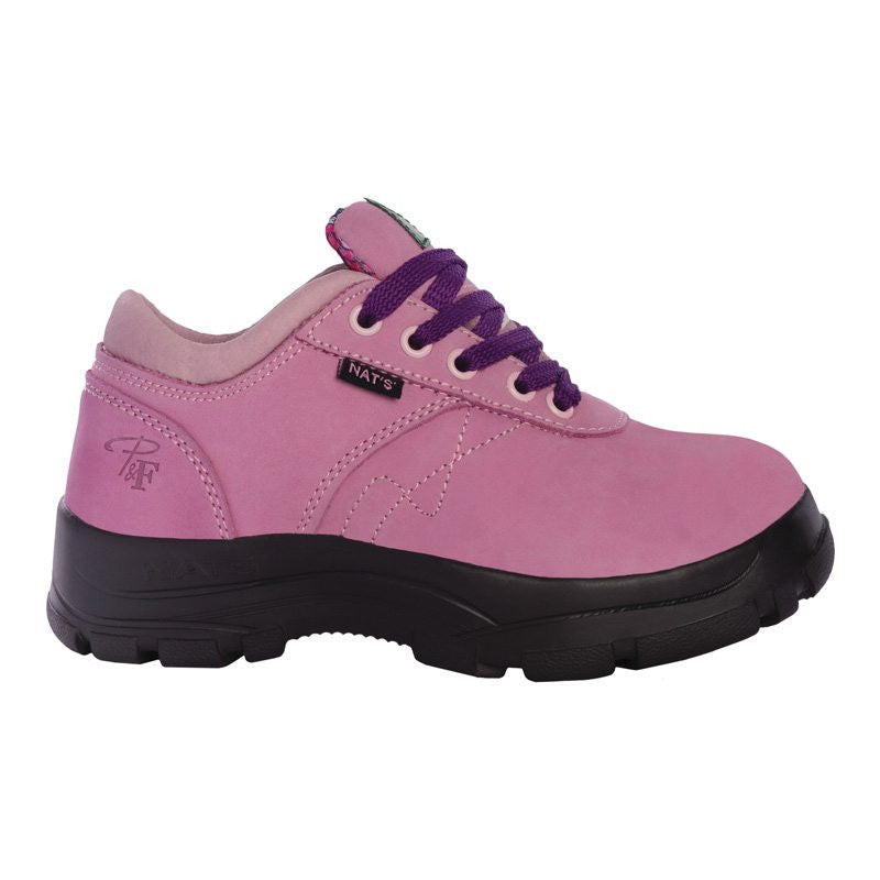 Pilote et Filles PF605 Pink Laced Safety Work Shoes for Women
