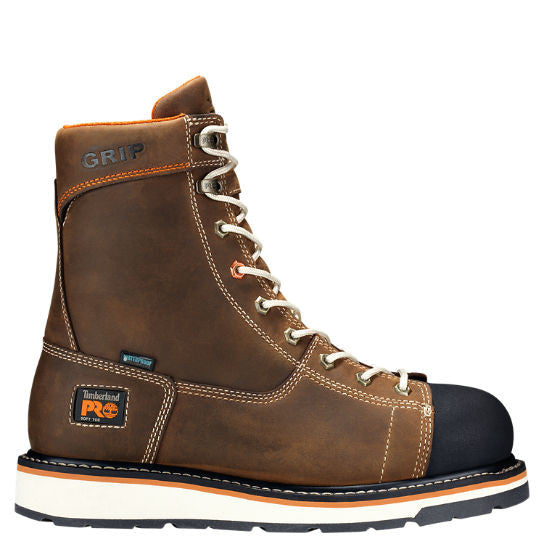 Timberland Pro Gridworks Waterproof Alloy Safety Toe Men Safety Boots Brown