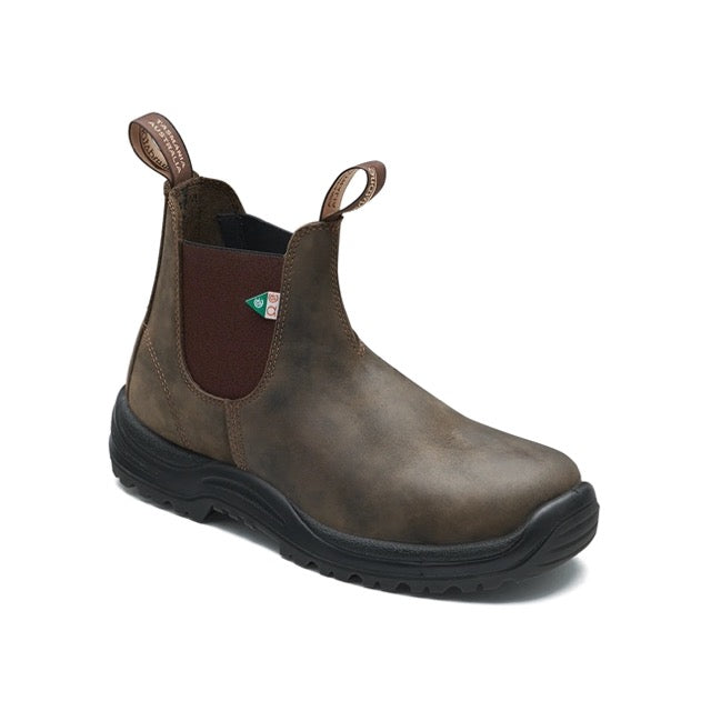 Blundstone #180 Rustic Brown | Steel Cap Metal Free Puncture Resistant Sole - Safetyfoot.com