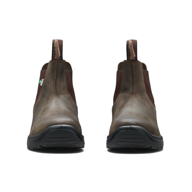 Blundstone #180 Rustic Brown | Steel Cap Metal Free Puncture Resistant Sole - Safetyfoot.com