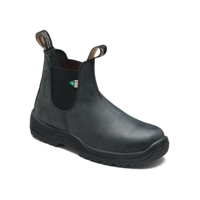 Blundstone #181 Rustic Black | Steel Cap Metal Free Puncture Resistant Sole - Safetyfoot.com