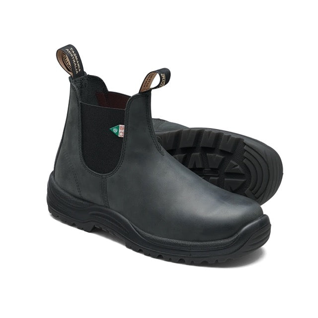 Blundstone #181 Rustic Black | Steel Cap Metal Free Puncture Resistant Sole - Safetyfoot.com