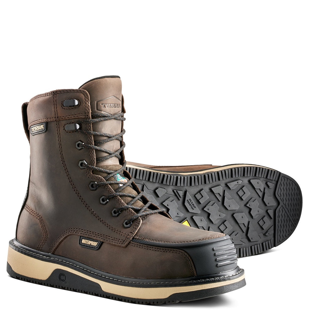 Terra Footwear 8" IRONSTONE 839FDB Brown - Safetyfoot.com