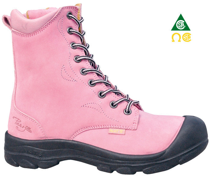 Pilote & Filles S558 Pink Safety Boots for Women