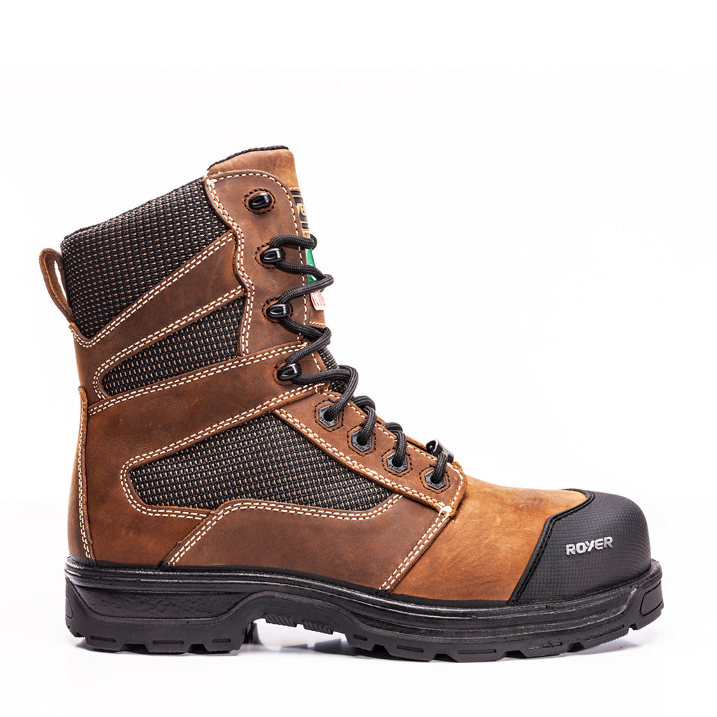 Royer 5720GT CSA Metal Free Safety Boots Composite Toe Plate Brown