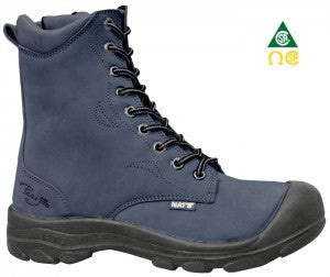Pilote & Filles S558 Navy Safety Boots for Women with Zipper