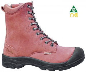 Pilote & Filles S558 RED Safety Boots for Women with Zipper
